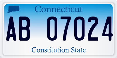 CT license plate AB07024