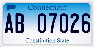 CT license plate AB07026