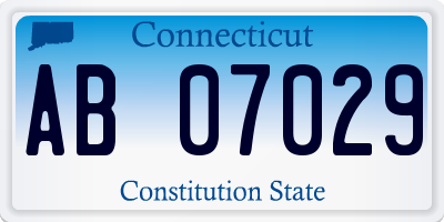 CT license plate AB07029