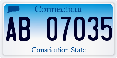 CT license plate AB07035