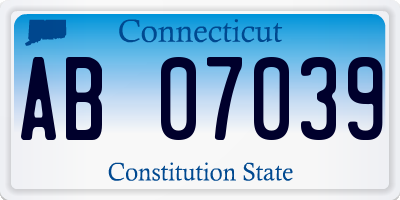 CT license plate AB07039