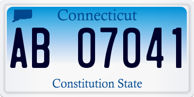 CT license plate AB07041