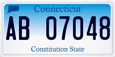 CT license plate AB07048