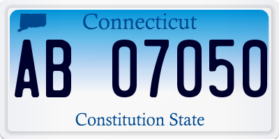 CT license plate AB07050