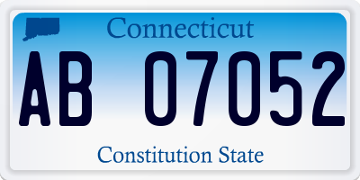 CT license plate AB07052