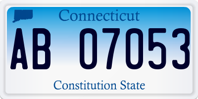 CT license plate AB07053