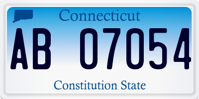 CT license plate AB07054