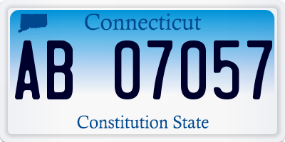 CT license plate AB07057