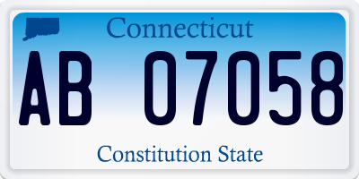 CT license plate AB07058