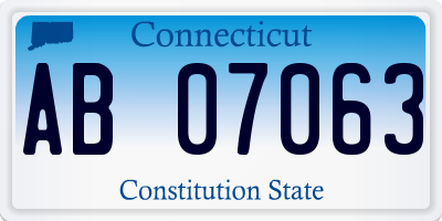 CT license plate AB07063