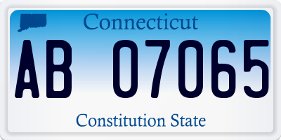 CT license plate AB07065