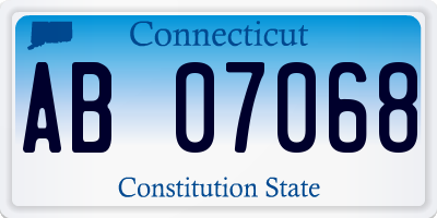 CT license plate AB07068