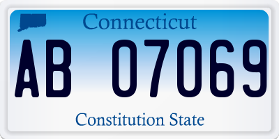 CT license plate AB07069