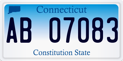 CT license plate AB07083