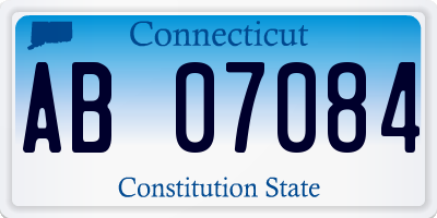 CT license plate AB07084