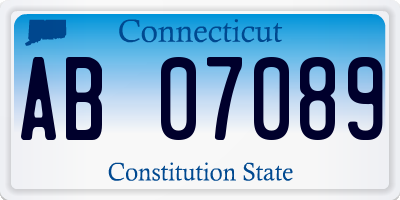 CT license plate AB07089