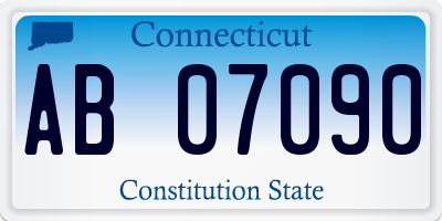 CT license plate AB07090