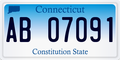 CT license plate AB07091