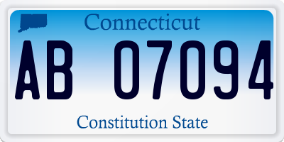 CT license plate AB07094