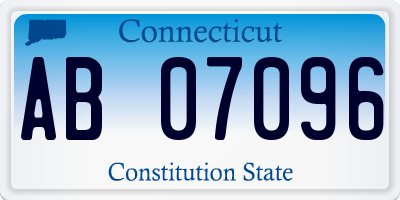 CT license plate AB07096