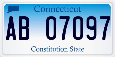 CT license plate AB07097