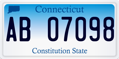 CT license plate AB07098