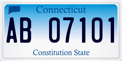 CT license plate AB07101