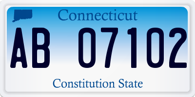 CT license plate AB07102