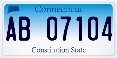 CT license plate AB07104