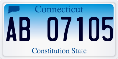 CT license plate AB07105