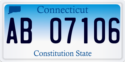 CT license plate AB07106