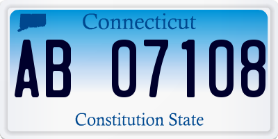 CT license plate AB07108