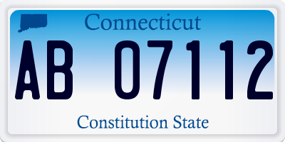 CT license plate AB07112