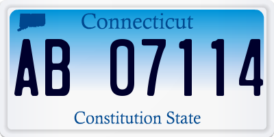 CT license plate AB07114