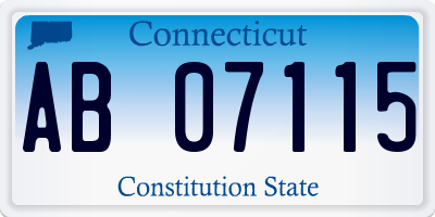 CT license plate AB07115