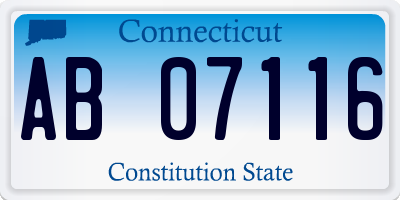 CT license plate AB07116