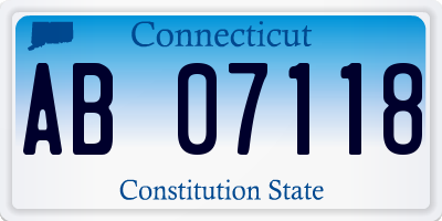 CT license plate AB07118