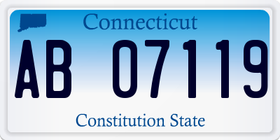 CT license plate AB07119