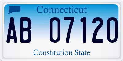 CT license plate AB07120