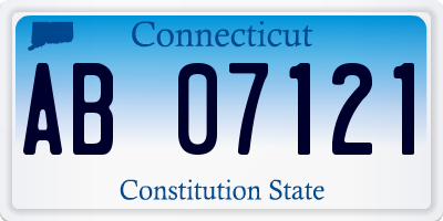 CT license plate AB07121