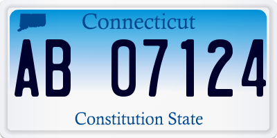 CT license plate AB07124