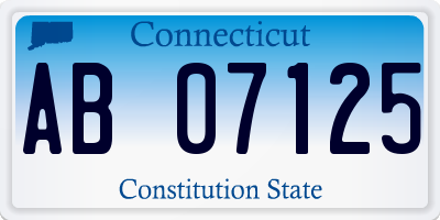 CT license plate AB07125