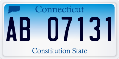 CT license plate AB07131