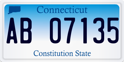 CT license plate AB07135