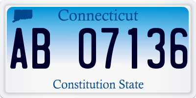 CT license plate AB07136
