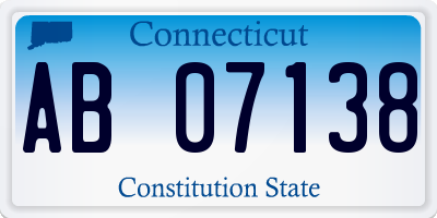 CT license plate AB07138