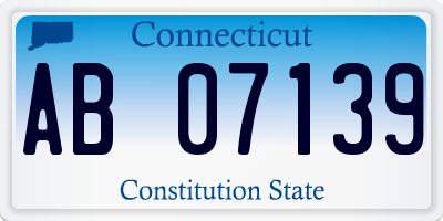 CT license plate AB07139