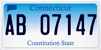 CT license plate AB07147