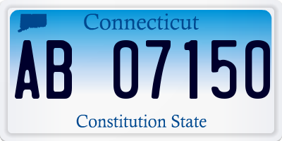 CT license plate AB07150