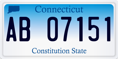 CT license plate AB07151